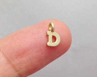 Initial Letter Charm Add on, Silver Gold Initial Charm, Gold Letter Charm, Jewelry Making Initial Charm, Bronze Gold Plated Inital Charm