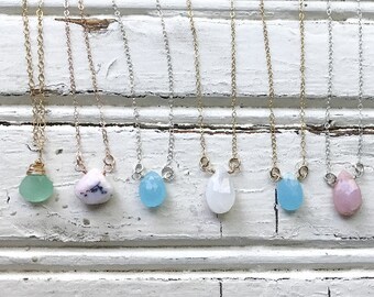 Briolette Gemstone Necklace