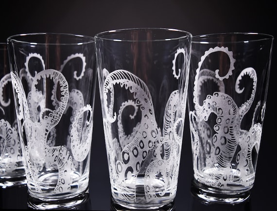 Octopus, Tentacles, Drinking Glass