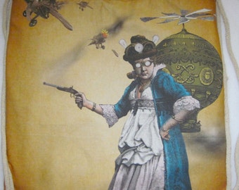 Steampunk Don't mess with me - 2 in 1 Backpack/tote Custom Print