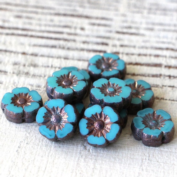 10mm Hawaiian Flower Beads Pansy Flower Beads Jewelry