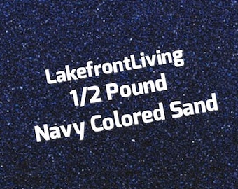 Navy Blue Sand for Wedding Unity Sand - Craft Projects, Kids Play or Fairy Garden - 1/2 Pound
