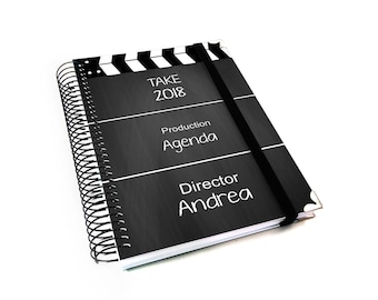 Personalisable A5 hourly schedule planner black movie take inspired -approx 6X8 inches- B29