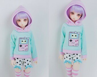 Slim MSD Minifee or SD BJD Hoodie - Kawaii Game Boy