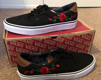 v ans with checkered and flower v ans with checkered and flower