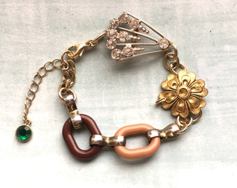 Art Deco Bracelet, 1930's Bracelet, Repurposed Jewellery