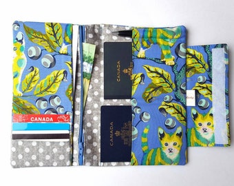Family Passport Holder, Passport Wallet, Passport Cover, Multiple Passport Holder, Travel Organizer, Cat Passport, Blue Passport