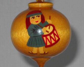 Little Drummer Boy Christmas Ornament, Blue & Red, WBO-36