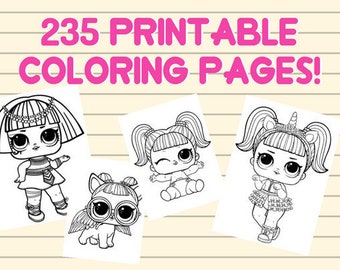 LOL SURPRISE COLORING pages lol dolls party, lol surprise dolls, lol surprise party, lol surprise theme, instant download, printables