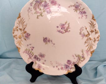 Haviland Limoges 11" serving plate with gold accent