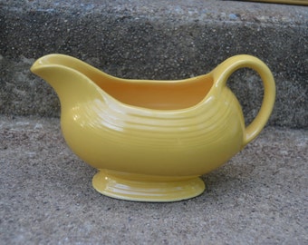 Vintage Homer Laughlin Fiesta Ware Yellow Gravy Boat