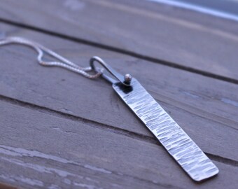 Charm Bar Necklace - Personalized Bar Necklace - Sterling Silver Chain - Gift for Her - Jewelry Sale