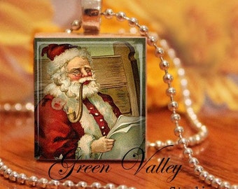 INSTANT DOWNLOAD Vintage Santa Claus Digital Collage Sheet Christmas Holidays Noel .75 x .873 Inch for Scrabble Tile Pendants Magnets (S68)