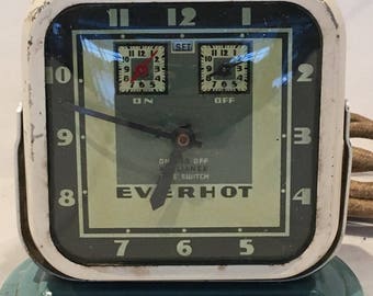 Vintage Swartzbaugh Manufacturing Co. EVERHOT #760 Wind-Up Art Deco Clock Appliance Timer - Works! circa 1920s - 1930s