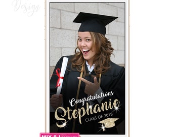 Geofilter Graduation, Snapchat Geofilter Party, Girl or Boy Graduation Geofilter, Custom Graduation Geofilter, Class of 2018