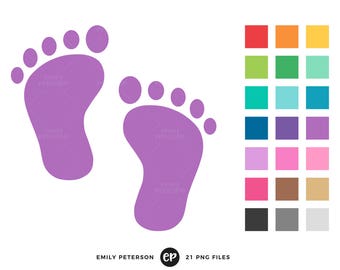 Footprint clipart | Etsy