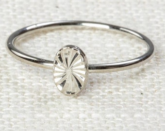 Oval Midi Vintage Ring Silver Knuckle Ring US Womens Sizes 7D