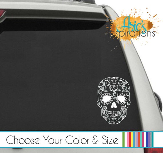 Sugar Skull Car Decal Sugar Skull Decal Skull Car Decal