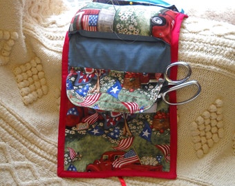 Americana Sewing Caddy, Handwork Organizer SALE
