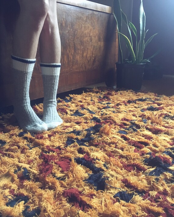 Marigold Orange California Retro Shag Rug bedroom vintage Marigold Orange California Retro Shag Rug bedroom vintage