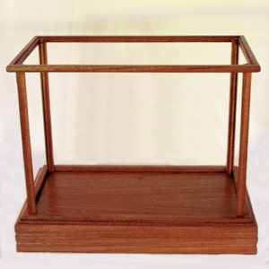Wood and Glass Display Case - Mahogany, Options also available - Cherry, Maple, Red, Walnut, Oak or Pine