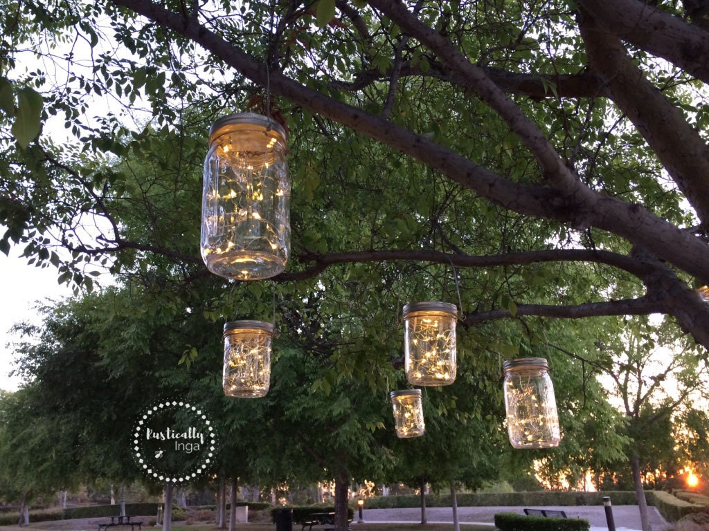 Fairy Light Hanging Mason Jar Firefly Zoom