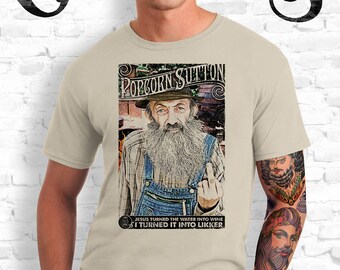 Dessin Signé à La Main : Portrait De Popcorn Sutton - Œuvre D'art Originale Encadrée Par Tony Keaton