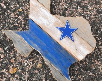 Dallas cowboys Texas wood cut out 15"