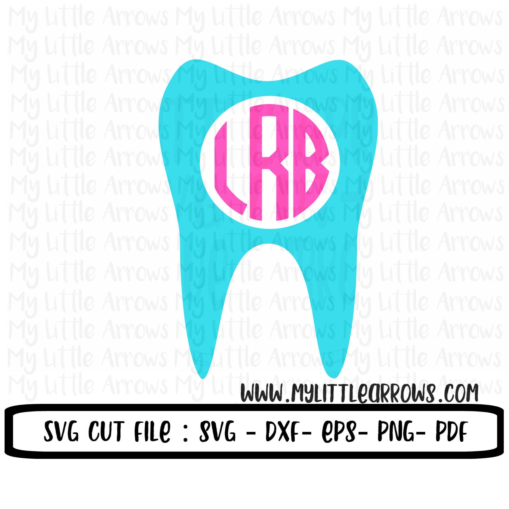 Download Tooth monogram instant download SVG, DXF, EPS, png Files ...