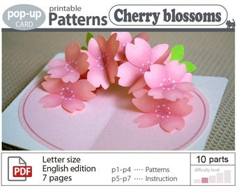 printable pattern__Cherry blossoms (digital download file)