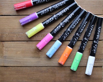 fine tip chalk pens - neon colored - 8 pack - FREE SHIPPING