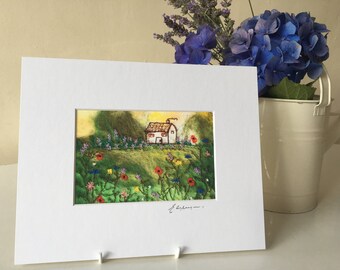 House On The Hill Mounted Art Print