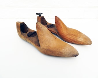 Antique Vintage French Wood Shoe Mold Form, Wooden Shoe Forms, shoes, tailor shoe stretcher tailor shoemaker cordwainer cobbler