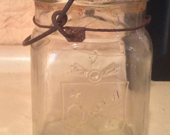 Queen Wide Mouth Mason Jar - 1920's
