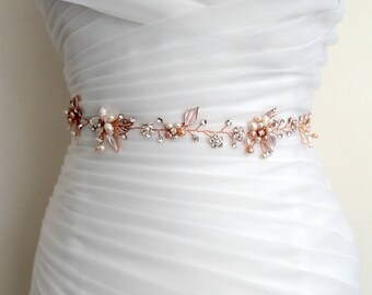 Rose gold sash | Etsy