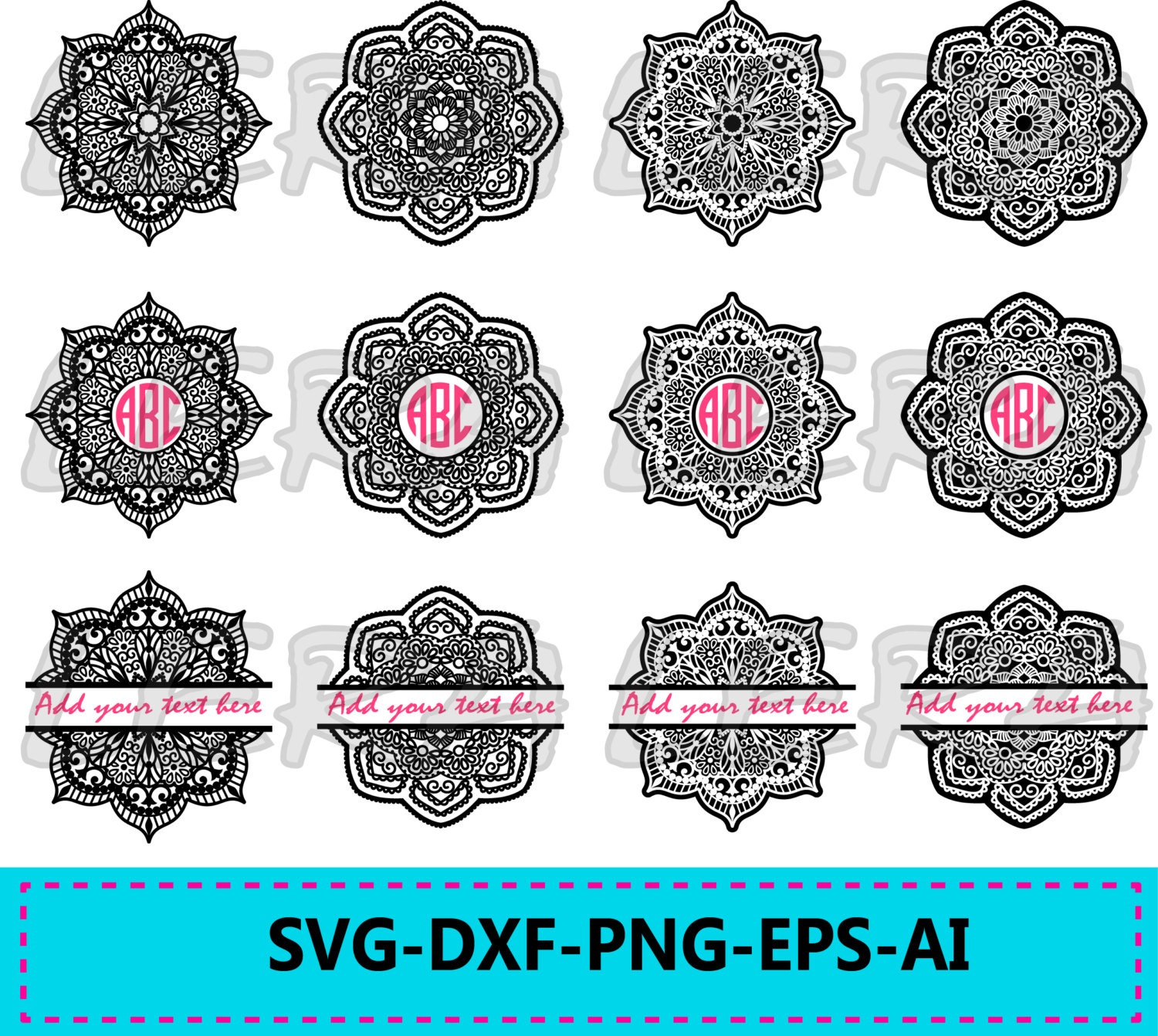 Free Free 271 Monogram Flower Mandala Svg SVG PNG EPS DXF File