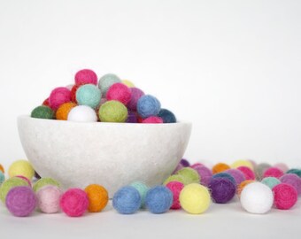 1 cm Wool Felt Balls - Pick Your Own Colors