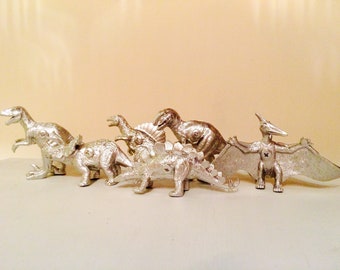 Dinosaur furniture knobs / drawer pulls - Painted