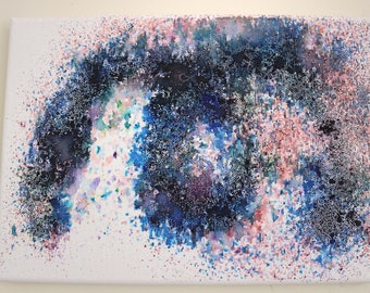 Black Friday | Cyber Monday | A4 Hand Painted Watercolour Abstract Canvas | Painting | Wall Art | Gift Idea | Charity | Home Decor | Art