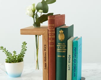 Solid Oak Personalised Bookend / Bookworm Gift / Academic Gift / Book Lover Gift / Graduation Present / Bookends