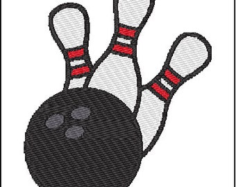 Bowling Embroidery Design