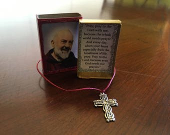 St. Pio of Pietrelcina (Padre Pio) - Matchbox Pocket Shrine