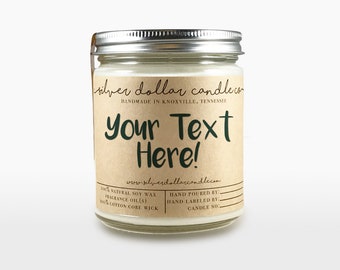 Personalized Gift - Personalized Candle, 8oz Custom Soy Candle | Mothers Day, custom gifts for mom, personalized for her, fathers day gift