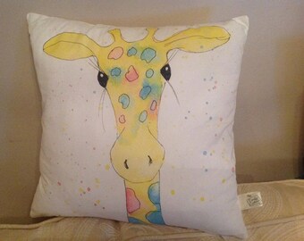 SALE!! Giraffe cushion cover 16" with zip