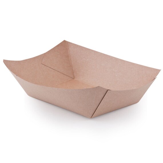 XLarge 5 lb. Kraft Food Tray Food Server Paper Food Tray