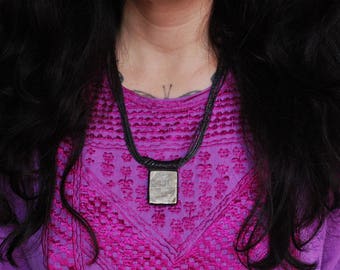 Tuareg Magic Square Tifinagh Necklace - Tuareg Jewelry - Tuareg Necklace - Tuareg Pendant - African Jewelry - Ethnic Necklace