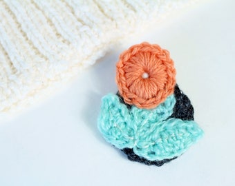 Crochet bijoux broche laine broche Broche fleur au Crochet broche Broche laine Fleur broche cadeau pour sœur fête des mères cadeau cadeau pour les femmes #SvB