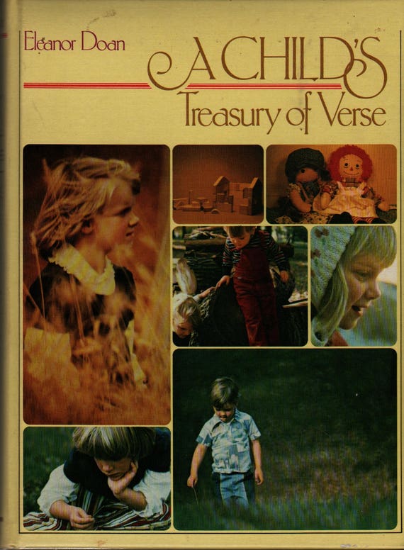 A Child's Treasury of Verse + Eleanor Doan + Nancy Munger + 1977 + Vintage Kids Book