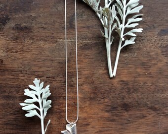 Abstracted Silver pendant