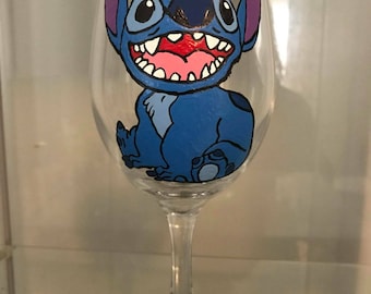 Friendly Monster Hand Painted Glass